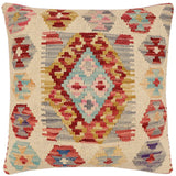 Boho Chic Hae Turkish Hand-Woven Kilim Pillow - 17