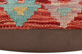 handmade Traditional Pillow Red Blue Hand-made SQUARE 100% WOOL Hand woven turkish pillow2' x 2'