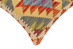 handmade Traditional Pillow Rust Blue Hand-made SQUARE 100% WOOL  Hand woven turkish pillow  2 x 2