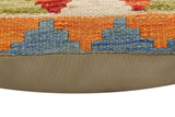 handmade Traditional Pillow Rust Blue Hand-made SQUARE 100% WOOL Hand woven turkish pillow2' x 2'
