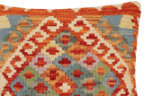 handmade Traditional Pillow Rust Blue Hand-Woven SQUARE 100% WOOL Hand woven turkish pillow2' x 2'