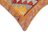 handmade Traditional Pillow Red Blue Hand-Woven SQUARE 100% WOOL Hand woven turkish pillow2' x 2'