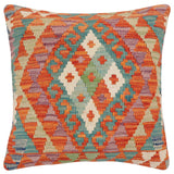 Bohemian Sharpe Turkish Hand-Woven Kilim Pillow - 19 x 19