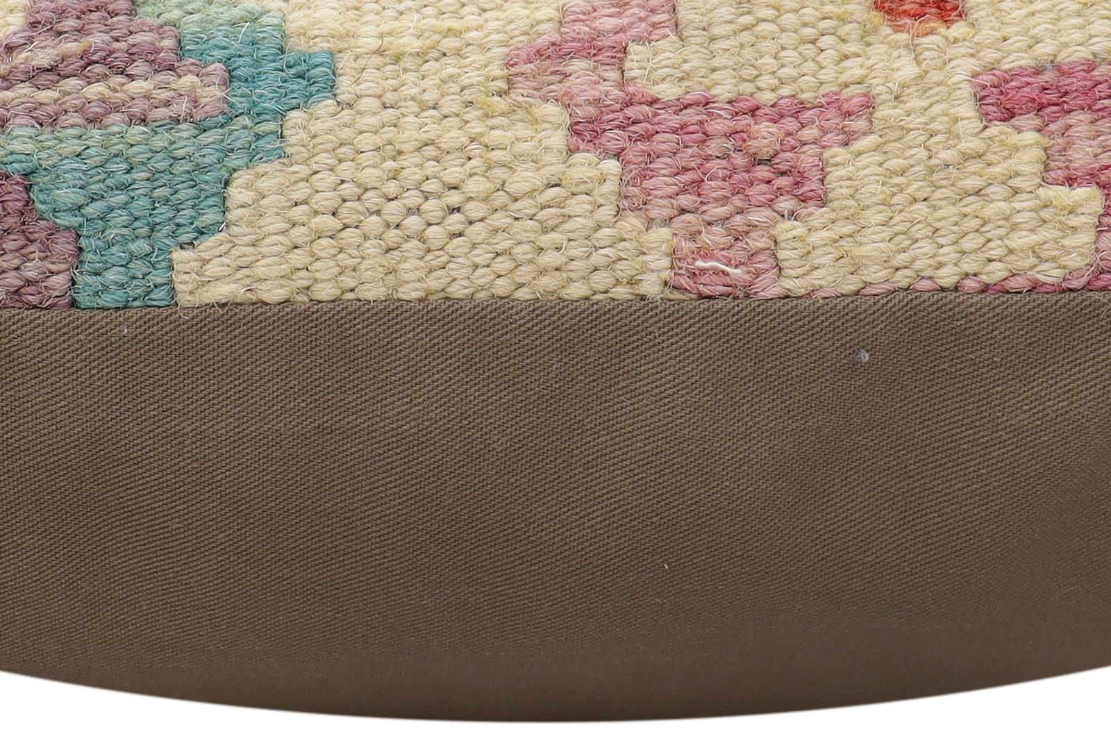 handmade Traditional Pillow Red Blue Hand-Woven SQUARE 100% WOOL Hand woven turkish pillow2' x 2'