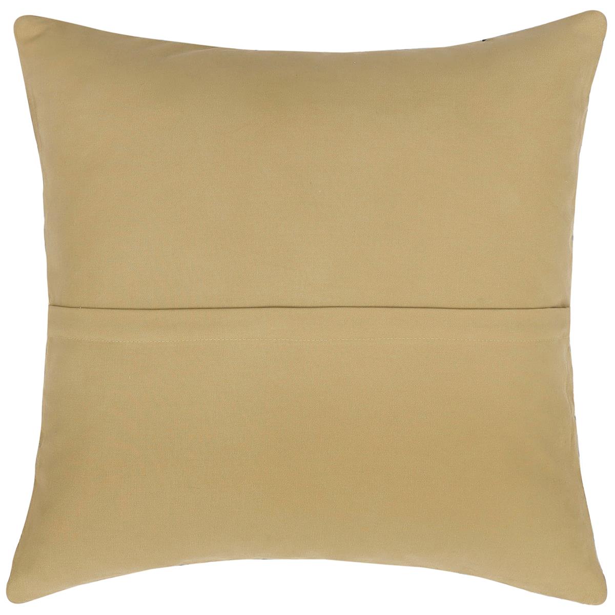 handmade Traditional Pillow Rust Blue Hand-Woven SQUARE 100% WOOL  Hand woven turkish pillow  2 x 2