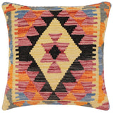 Rustic Melville Turkish Hand-Woven Kilim Pillow - 17