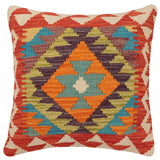 Southwestern Brooker Turkish Hand-Woven Kilim Pillow - 17