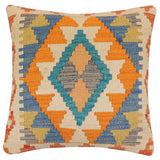 Boho Chic Mcclella Turkish Hand-Woven Kilim Pillow - 17