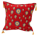 handmade Geometric Pillow Red Blue Handmade RECTANGLE throw pillow 2 x 2