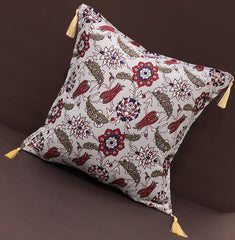 handmade Geometric Pillow Blue Red Handmade RECTANGLE throw pillow 2 x 2