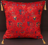 handmade Geometric Pillow Red Teal Handmade RECTANGLE throw pillow 2 x 2