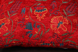 handmade Geometric Pillow Red Teal Handmade RECTANGLE throw pillow 2 x 2