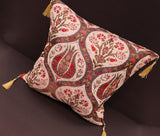 handmade Geometric Pillow Ivory Red Handmade RECTANGLE throw pillow 2 x 2