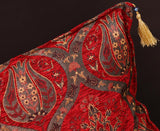 handmade Geometric Pillow Red Gold Handmade RECTANGLE throw pillow 2 x 2