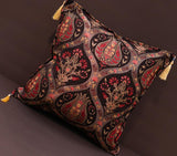 handmade Geometric Pillow Black Red Handmade RECTANGLE throw pillow 2 x 2