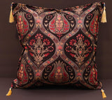 handmade Geometric Pillow Black Red Handmade RECTANGLE throw pillow 2 x 2